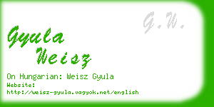 gyula weisz business card